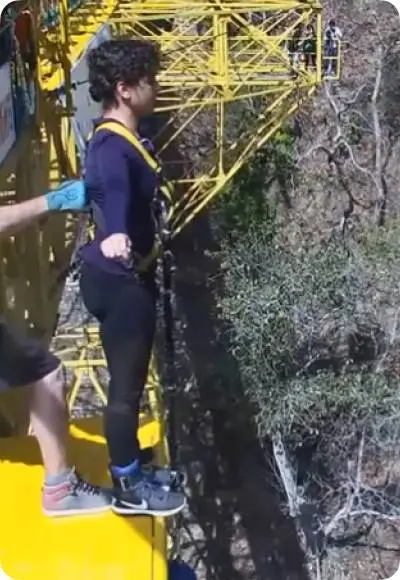 Sanya Malhotra AKA Babita from Dangal at Bungee Jumping Rishikesh