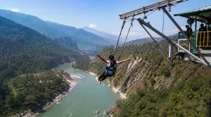 Giant Swing Rishikesh over the river
